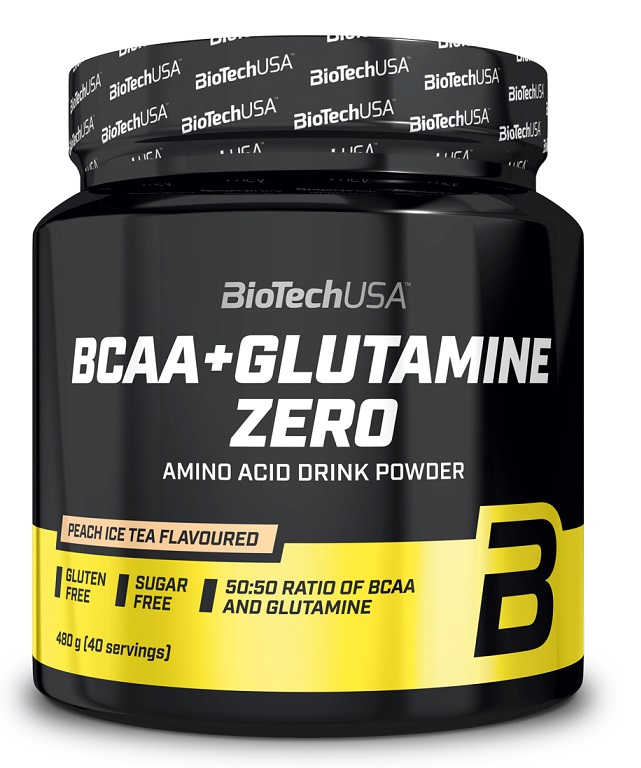 Complément Alimentaire Biotech USA BCAA + Glutamine Zero 480g - Poudre Pour Sportifs
