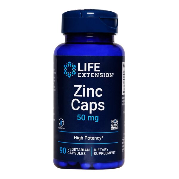 Life Extension Zinc Caps, 50mg - 90 vcaps - Bodybuilding and Sports ...