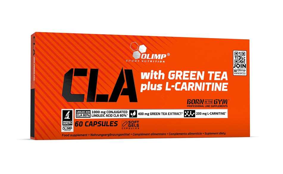 Olimp Nutrition CLA with Green Tea plus L-Carnitine - 60 caps - Bodybuilding  and Sports Supplements